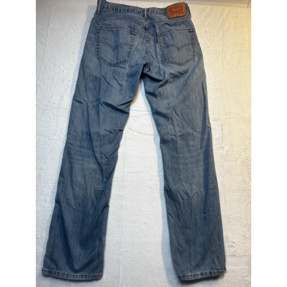 Levis 559 Jeans Mens 32x33 ‎ Relaxed Fit Straight Denim Distressed Medium Wash